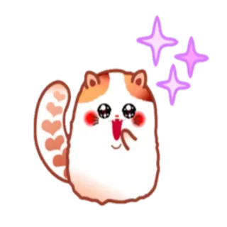 😃 gato, brilhos, fofo, animal, adesivo, kawaii telegram sticker