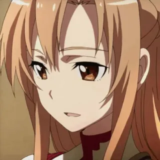 🧡 Asuna Yuuki Sword Art Online アニメ, ソードアート・オンライン, アスナ, キャラクター, 女の子 telegram sticker
