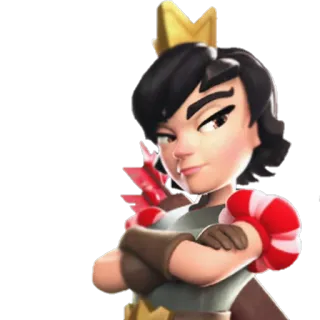😏 video game, princess, clash royale, character, fantasy telegram sticker