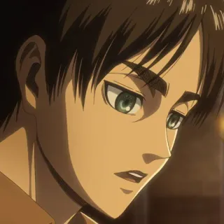 🗡 Eren Yeager Attack on Titan Anime, Eren Yeager, Ataque dos Titãs, Mangá, Personagem whatsapp sticker