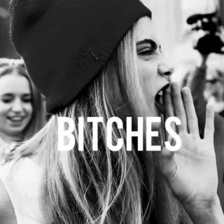 🖕 BITCHES ofensivo, gíria, mulher, gritando, insulto, palavrão telegram sticker