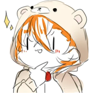 ✨ süß, Bär, Anime, Cartoon, Aufkleber telegram sticker