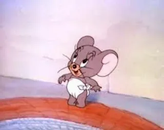 😊 Jerry Tom and Jerry Kartun, Tikus, Bayi, Popok, Jerry, Tom dan Jerry telegram sticker