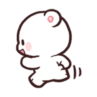 🏃‍♀️ bear, running, cute, cartoon telegram sticker