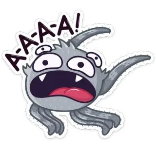 Паучок Фаззи @TgSticker telegram stickers