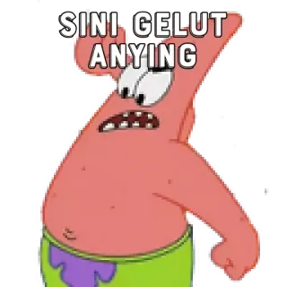 😡 Patrick Star Spongebob Squarepants SINI GELUT
ANYING Cartone animato, Patrick, Stella, Arrabbiato, Insulto, Lotta telegram sticker