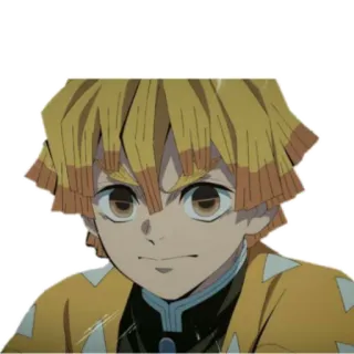 🙁 Zenitsu Agatsuma Demon Slayer Anime, Demon Slayer, Zenitsu Agatsuma, Personaje, Pegatina whatsapp sticker