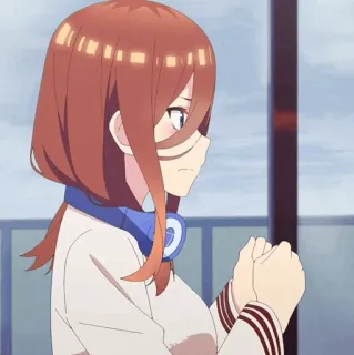 🐾 Miku Nakano The Quintessential Quintuplets Anime, Manga, Ragazza, Carina, Personaggio telegram sticker