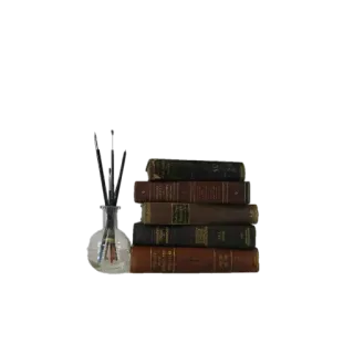 📓 책, 책 더미, 홈 데코, 오래된 책, 책장 장식 telegram sticker