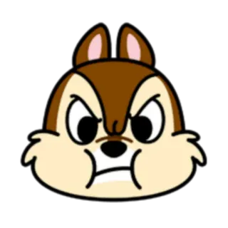 😤 Chip 卡通, 生气, 花栗鼠, 迪士尼, 动画 telegram sticker