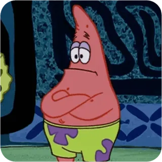 😴 Patrick Star Spongebob Squarepants patrick, spongebob, cartoon, character, meme, sad, bored whatsapp sticker