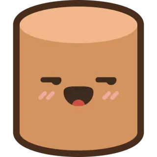 😏 円柱, 可愛い, かわいい, 漫画, 顔, 絵文字 telegram sticker