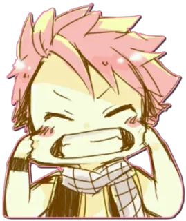 😬 Natsu Dragneel Fairy Tail anime, manga, cute, fairy tail, natsu, natsu dragneel telegram sticker