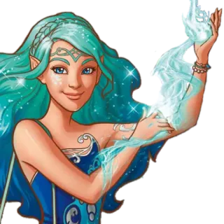 🙌 Elf, Wasser, Magie, Fee, Fantasy, Cartoon, Figur whatsapp sticker