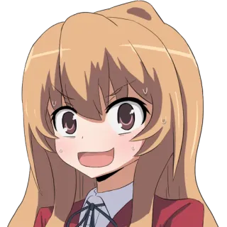 😨 Taiga Aisaka Toradora! Anime, Toradora, Taiga, Aisaka, Tsundere, Dessin animé whatsapp sticker