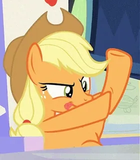 😏 Applejack My Little Pony Cartoon, Pony, Tier, Figur, My Little Pony telegram sticker