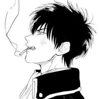 🚬 Fumar, Cigarrillo, Anime, Manga, Personaje, Fumar, Tabaco telegram sticker