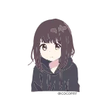 👍 Anime, Mädchen, Cartoon, Süß, Kawaii, Hoodie telegram sticker