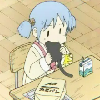 🧊 カステイパン Anime, Garota, Comendo, Pão, Japonês, Desenho animado, Fofo telegram sticker