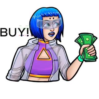 🤑 BUY! деньги, футуристический, женщина, купить, шопинг, наличные telegram sticker