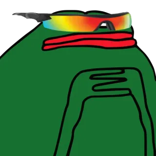 😎 Pepe the Frog 佩佩, 青蛙, 表情包, 网络迷因, 太阳镜, 酷, 卡通 whatsapp sticker