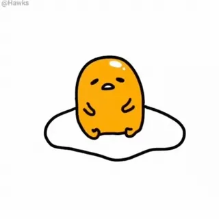 🥚 Gudetama gudetama, egg, cartoon, cute, sanrio whatsapp sticker