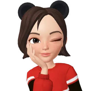 🤤 zepeto, avatar, zwinkern, 3D, cartoon, süß whatsapp sticker