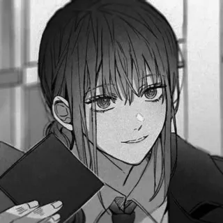 🥰 Makima Chainsaw Man อนิเมะ, มังงะ, เชนซอว์แมน, มาคิมะ, ตัวละคร telegram sticker