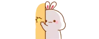 ✨ süß, Hase, Cartoon, Tier telegram sticker