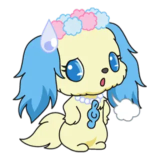 😓 welpe, kawaii, niedlich, hund, haustier, tier, cartoon whatsapp sticker