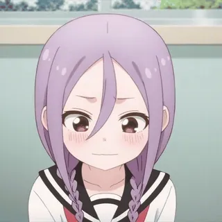 🤕 アニメ 女の子, かわいい, ポートレート, 三つ編み, 制服 telegram sticker