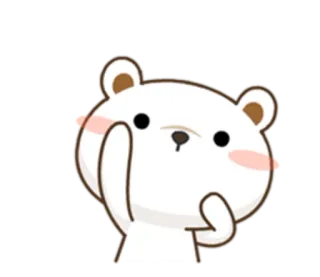 🙋‍♀ oso, lindo, pegatina, animal, dibujos animados telegram sticker