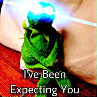 🙂 Kermit I've Been Expecting You Kermit la Rana, Meme, Saludo, Esperando, Popular telegram sticker