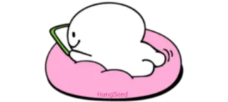 😋 HangSeed Cartone animato, Personaggio, Illustrazione, Carino telegram sticker