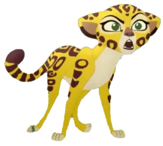 😤 Fuli The Lion Guard guépard, dessin animé, animal, disney, fuli telegram sticker