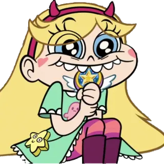 😍 Star Butterfly Star vs. the Forces of Evil สตาร์ บัตเตอร์ฟลาย, การ์ตูน, เจ้าหญิง, ไม้กายสิทธิ์, น่ารัก telegram sticker