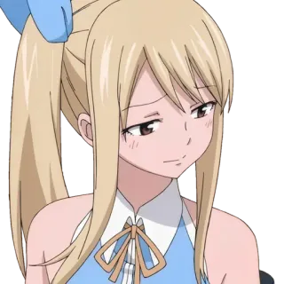 😔 Lucy Heartfilia Fairy Tail Anime, Mädchen, Blond, Lucy Heartfilia, Fairy Tail telegram sticker