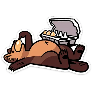 ⭐ animal, cartoon, dog, eggs, sticker, cute telegram sticker