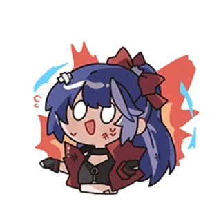🔥 Anime, Chibi, Charakter, Mädchen, Sticker, Süß whatsapp sticker