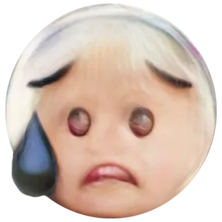 😥 грустный, плачущий, слеза, эмодзи, выражение, меланхолия telegram sticker