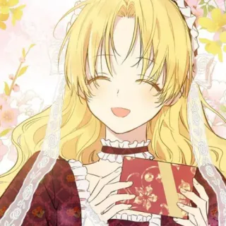 👑 femme, fille, sourire, animé, manga, dessin animé, cadeau telegram sticker