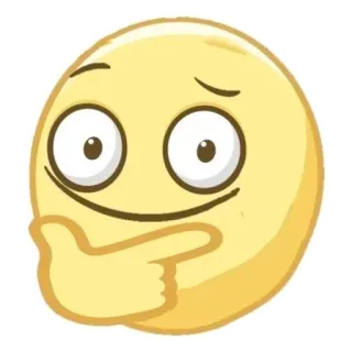 🤔 emoji, thinking, pondering, expression, yellow, face telegram sticker