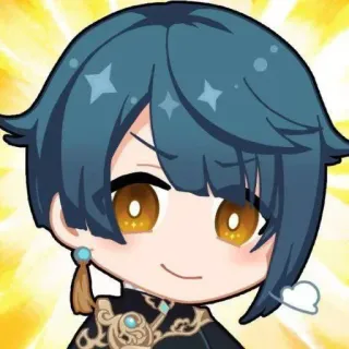 📎 Xingqiu Genshin Impact Anime, Videogioco, Personaggio, Xingqiu, Genshin Impact, carino whatsapp sticker