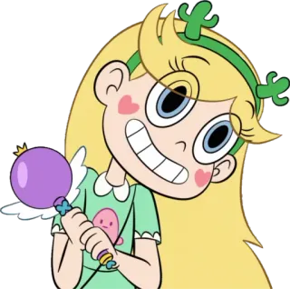🙃 Star Butterfly Star vs. the Forces of Evil การ์ตูน, เจ้าหญิง, เวทมนตร์, ดาว, ผีเสื้อ telegram sticker