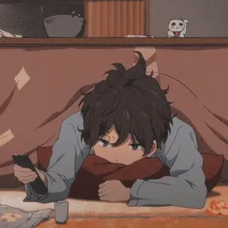 💙 Anime, Chill, Relaks, TV, Wewnątrz telegram sticker