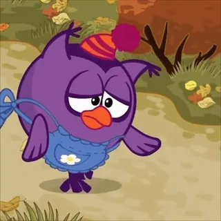 🥱 coruja, desenho animado, fofo, triste, pássaro, avental, animado telegram sticker