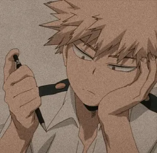 😕 Bakugo My Hero Academia Anime, Cartoon, Charakter, Schule, Bakugo, My Hero Academia telegram sticker