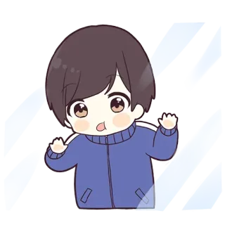 😒 anime, manga, cartoon, cute, kawaii, boy, youth telegram sticker