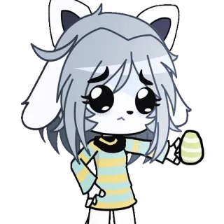 😏 Anime, Kawaii, Fofo, Gacha, Personagem, Arte digital telegram sticker
