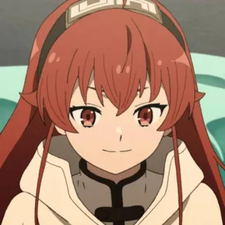 😊 anime, rood haar, schattig, glimlachend, personage telegram sticker